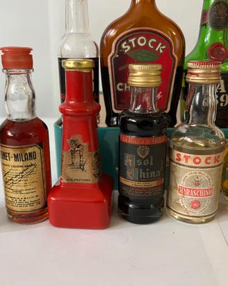 Lotto 18 Mini Bottiglie Alcolici/Liquori Vintage