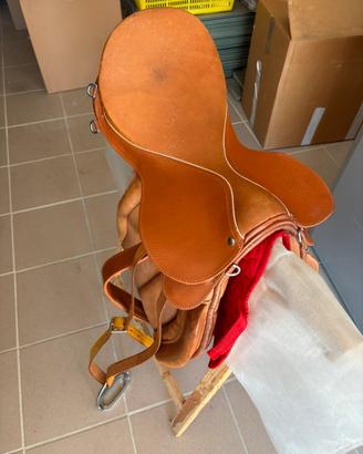 Sella in cuoio, completa
