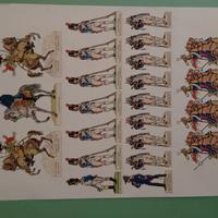 Stampa soldatini di carta Waterloo.