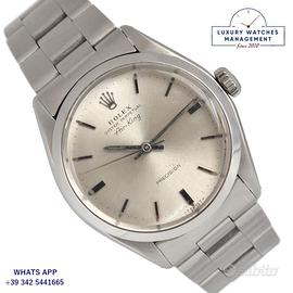 ROLEX Air King 5500 Oyster Perpetual silver 1982