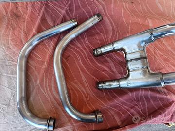 collettori scarico in doppia canna vintage