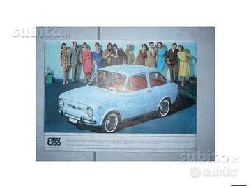 Fiat 850 brochure pubblicitaria d'epoca