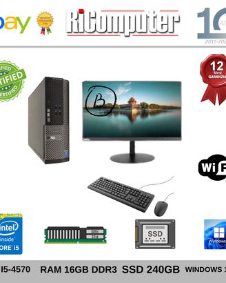 PC Completo i5 16GB RAM SSD 240GB Monitor 24