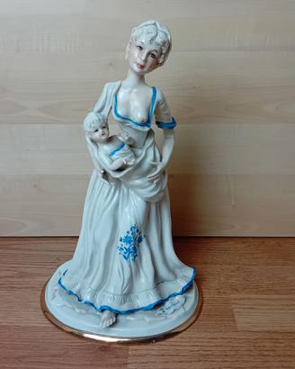 Statua in porcellana Bellinaso Madre con bambino
