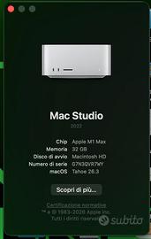 Apple Mac Studio 2022 – M1 Max – 32GB RAM
