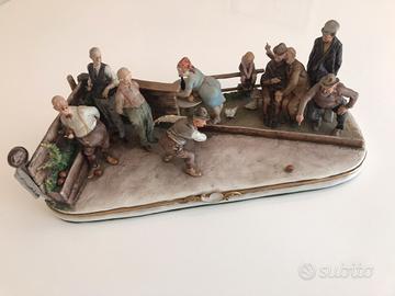 Ceramica Capodimonte gioco delle bocce