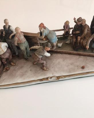 Ceramica Capodimonte gioco delle bocce