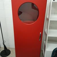 Credenza - Scaffale - Vetrina Rossa