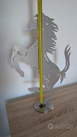 Simbolo Ferrari Cavallino rampante acciaio
