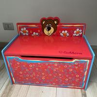 Cassapanca il legno porta giochi per bambini