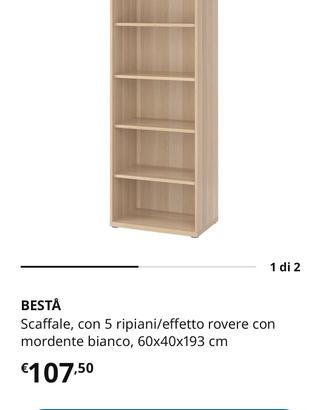 Libreria besta effetto legno 