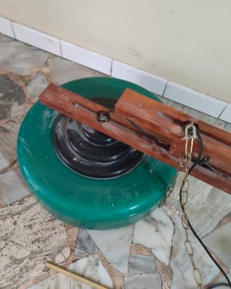 Lampada da biliardo vintage verde, anni 70