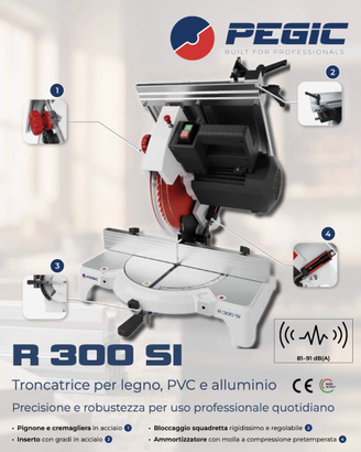 Troncatrice per legno, pvc, alluminio PEGIC R300SI