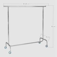 appendiabiti estensibile su ruote- acciaio cromato