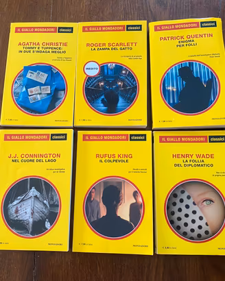 Set 6 libri il giallo Mondadori classici
