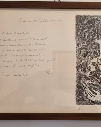 Quadro poesia "Ricordo di Pablo Neruda" p.d.a.
