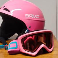 Casco sci e maschera BRIKO bambina / ragazza