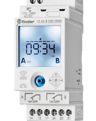 Finder interruttore orario settimanale NFC 2 conta