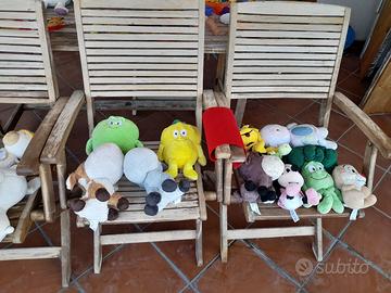peluches frutta e animali
