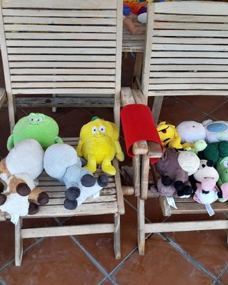 peluches frutta e animali