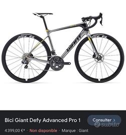 Bici da CORSA IN CARBONIOGiant Defy Advanced Pro 1