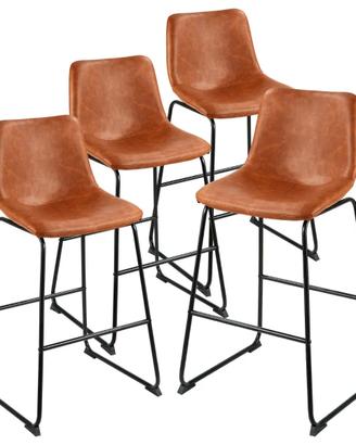 Set di Sgabelli da Bar Sedie da Cucina in Metallo