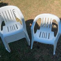 Seggiole plastica giardino