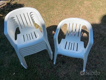 Seggiole plastica giardino