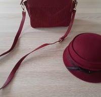 nuovi cappello pura lana e borsa ecopelle