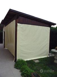 Pergola addossata in legno lamellare + 3 Teli PVC