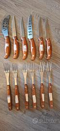 Set coltelli per pizza formaggio carne e forchette