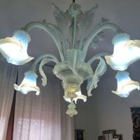 Lampadario e coppia applique in murano