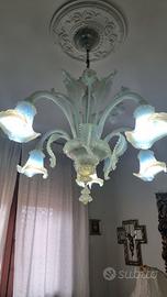 Lampadario e coppia applique in murano