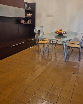 TAVOLO DESIGN ACCIAIO E CRISTALLO 