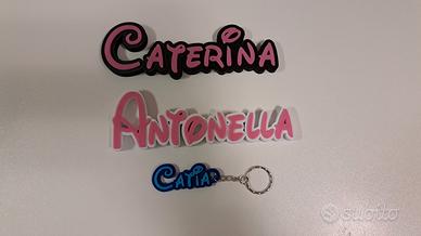 Nomi/scritte/portachiavi personalizzati 