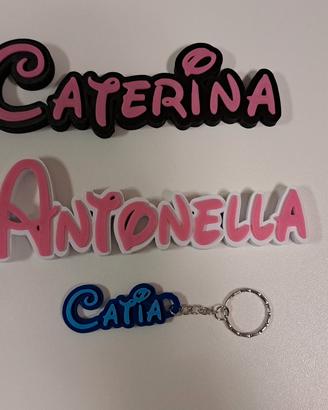 Nomi/scritte/portachiavi personalizzati 