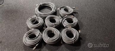 8 cavi di rete categoria 5 lunghi 15 metri, nuovi