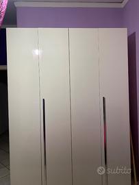 ARMADIO  4 ANTE BIANCO LUCIDO COME NUOVO