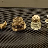 Oggetti decorativi in miniatura cristallo e metall