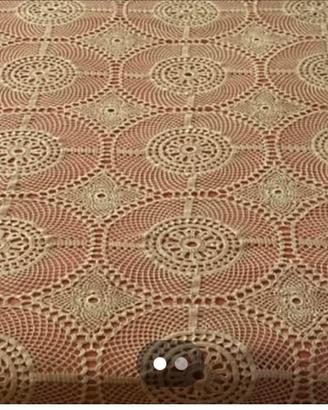 Copriletto cotone lavorato all’ uncinetto