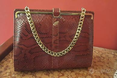 Borsa vintage ESTEVE in vero pitone. Made in Italy
