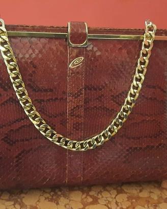 Borsa vintage ESTEVE in vero pitone. Made in Italy