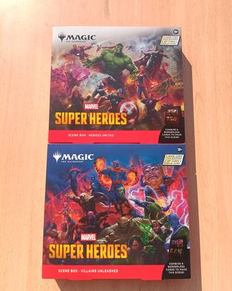 Magic Marvel 2 Scene Box Bundle Heroes + Villains