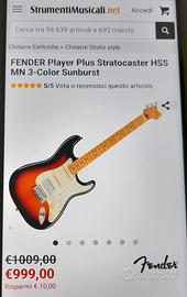 chitarra FENDER Player Plus Stratocaster HSS