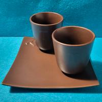 ORIGINALE Set TOGO da Caffè 2 Tazzine +1 Piattino