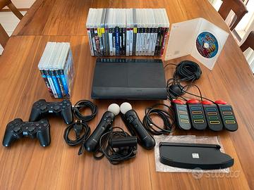PS3 SuperSlim 300gb 28 giochi e tanti accessori