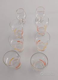 set di bicchieri vintage oransoda e lemonsoda