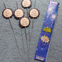 Stelline sparklers scintille per feste con tag