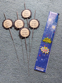 Stelline sparklers scintille per feste con tag