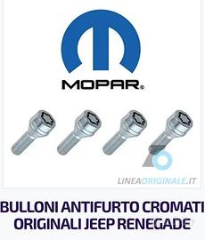 Bulloni Antifurto cromati jeep renegade